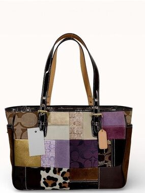 Coach Limited Edition Patchwork Leather Tote Bag Style No. 9499 - Multi-Color